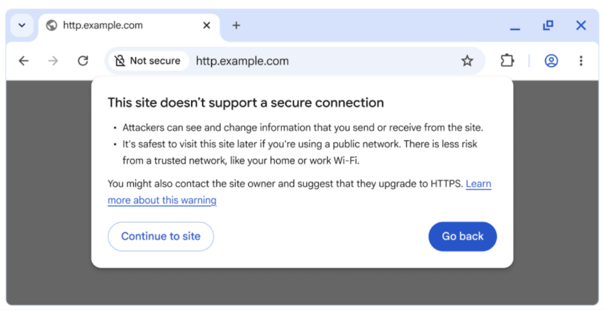 HTTP websites will be warned by Google Chrome!